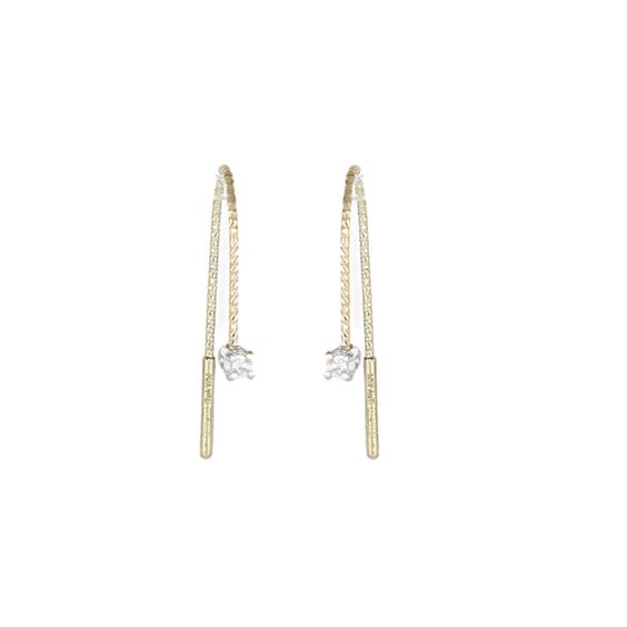 Orecchini Magic Wire Donna Asteria in Oro giallo Diamante 0.04 Ct 472-OS-GD-01 - 472-OS-GD-01